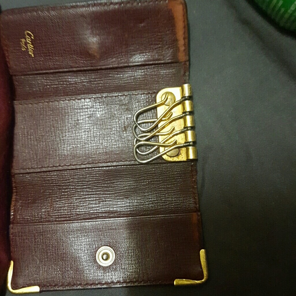 Must de cartier lot key holder tote gold Bordeaux - Picture 6 of 7